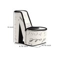 thumbnail image 5 of Benzara BM240367 High Heel Script Shoe Jewelry Box with 2 Hooks, Beige & Black, 5 of 5