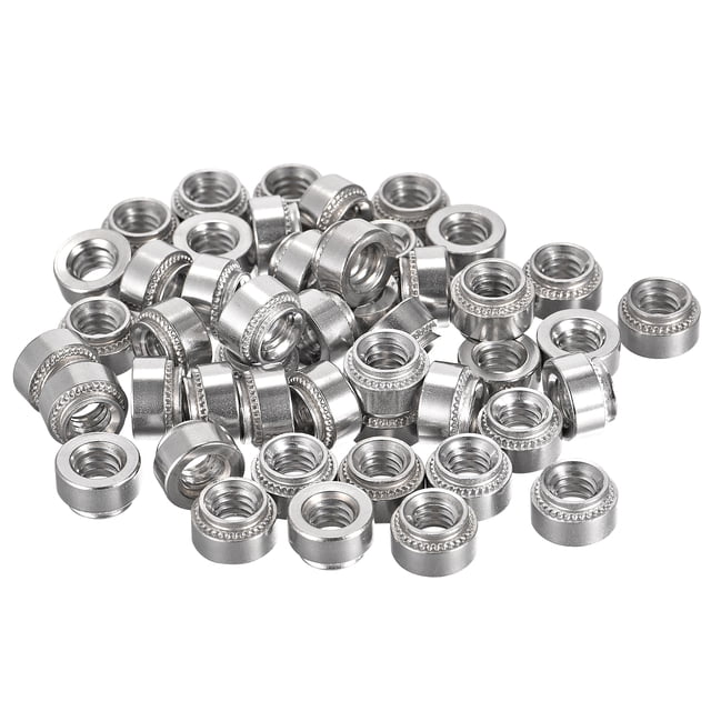 Unique Bargains Écrous Auto-Fermants, 1/4-20x0.25 Pouces Écrou Rivet en Acier Inoxydable Tête Ronde Attache de Montage en Métal 50 Pcs