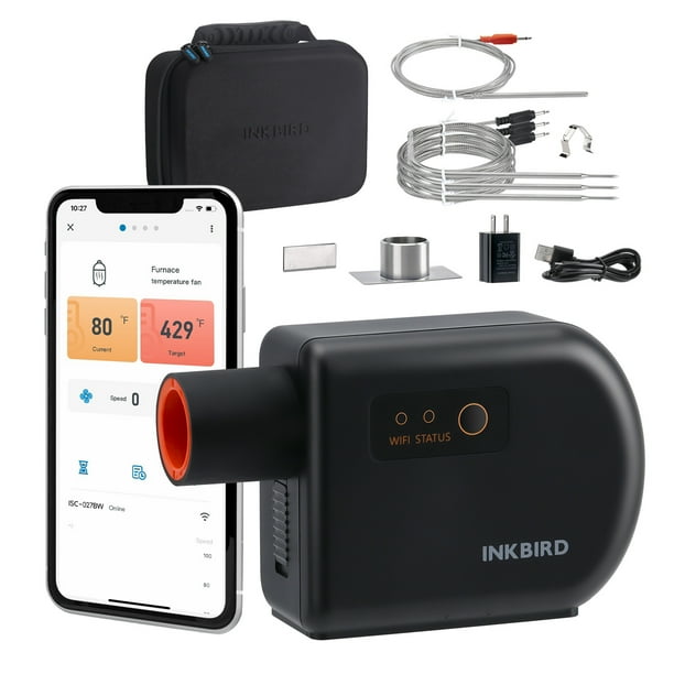 INKBIRD ISC027BW WiFi Bluetooth BBQ Temperature Controller, Automatic