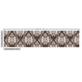 thumbnail image 2 of Damask Fabric by the Yard, Victorian Floral Pattern with Blooming Foliage Leaves on Dark Toned Backdrop, Decorative Upholstery Fabric for Sofas and Home Accents, 2 Yards, Brown and Beige by Ambesonne, 2 of 4
