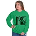 thumbnail image 4 of Christmas Dear Santa Claus Dont Judge Unisex Plus Fleece Graphic Sweatshirt Brisco Brands 4X, 4 of 5