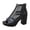 Black, variant on Mesh Dressy Boots Platform High Heels Sandals for Women Ladies Sexy See Through Peep Toe Chunky Block Heeled Dress Shoes Spring Summer Fall Pink Size 6