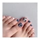 thumbnail image 1 of Mate Blue Spot Toenails Press On Nails White Square Leopard Pedicure Foot Fake Toe Nails Acrílico Falso Toe Nails Consejos para mujeres y niñas Namotu CZMR-ZC89, 1 of 5