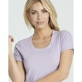thumbnail image 3 of 3 Pack: Women's Ribbed Jersey Crew Neck Short Sleeve Midi Length Dress With Side Slit, 3 of 6