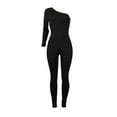 thumbnail image 4 of aidice Ribbed Bodysuits for Women Yoga off Shoulder Long Sleeve Skinny Athletic Workout Jumpsuits, 4 of 5