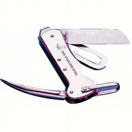 UPC: 0011698155101 | Davis Instruments Deluxe Stainless Steel Rigging Tool and Knife 4.5 inch