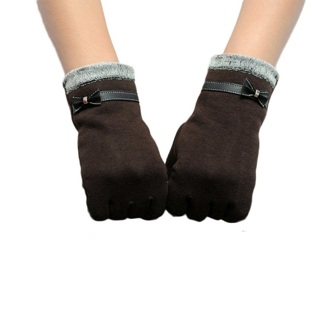Filles Femmes Mode Hiver Chaud Écran Tactile Extérieur Plein Doigts Poignet Gants