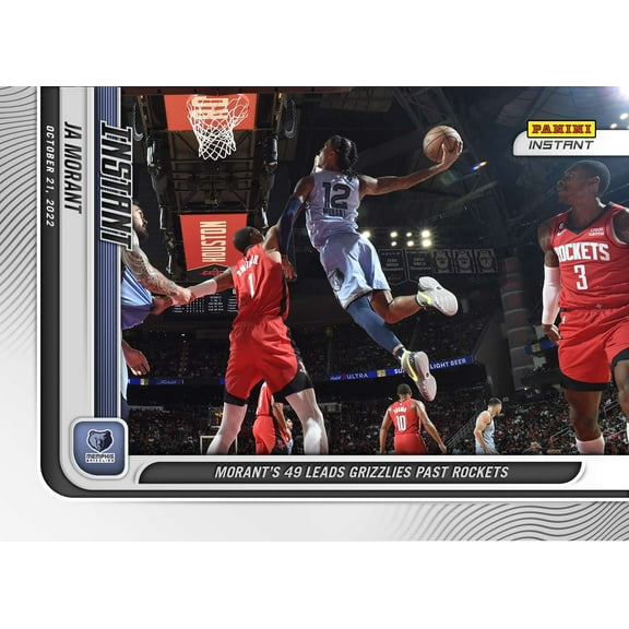 NBA 2022-23 Instant Basketball Ja Morant 1 of 183 Trading Card #10 (49 Points vs Memphis Grizzlies) (Panini)