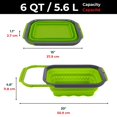 thumbnail image 3 of Starfrit Collapsible Over-The-Sink Colander - 6 Qt - Space Saver - Efficient Draining - Extendable Handles to Fit Over Most Sinks - Space Saver, Compact Storage - Dishwasher Safe, 3 of 5