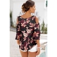 thumbnail image 3 of LASCANA Women's Floral Cold Shoulder Top Flower, 3 of 5