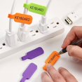 thumbnail image 4 of 40PCS Cable Cord Labels Large Size, Reusable Handwriting Cable Tags, Multicolored Wire Marking Tag, Hook&Loop Closure, for Organizing Wires and Identification, 8 Colors, 4 of 8