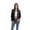 Black, variant on Faux Leather Moto Jacket for Women, Knit Panel Zip Up Short Style, Casual Fall Winter Outerwear, 1 Piece, S-XXL, Plus Size Friendly