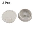 thumbnail image 2 of 2pcs 4cm Dia Computer Desk Table Grommet Cable Tidy Outlet Hole Cover Gray, 2 of 2