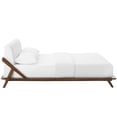 thumbnail image 4 of Modway Luella Solid Wood/Fabric Queen Platform Bed in Walnut/White, 4 of 6