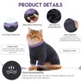 thumbnail image 2 of ZZ Cat Pajamas for Cats Only, Sticky Hair Cat Clothes, Sphynx Hairless Cats Sweater, Cat Onesie for Cats After Surgery Female Male, Prevent Lost Hair Kitten Onesie Shirts Costumes Outfits for Pet, 2 of 6