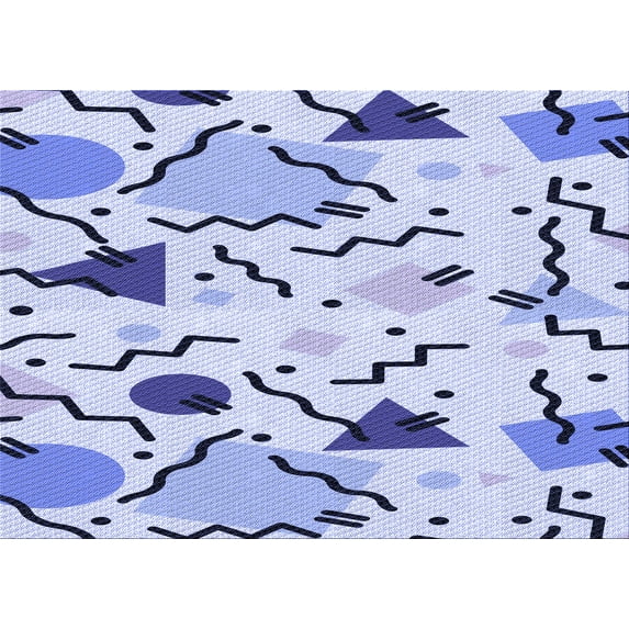 Ahgly Company Indoor Rectangle Patterned Heavenly Blue Area Rugs, 2' x 4'