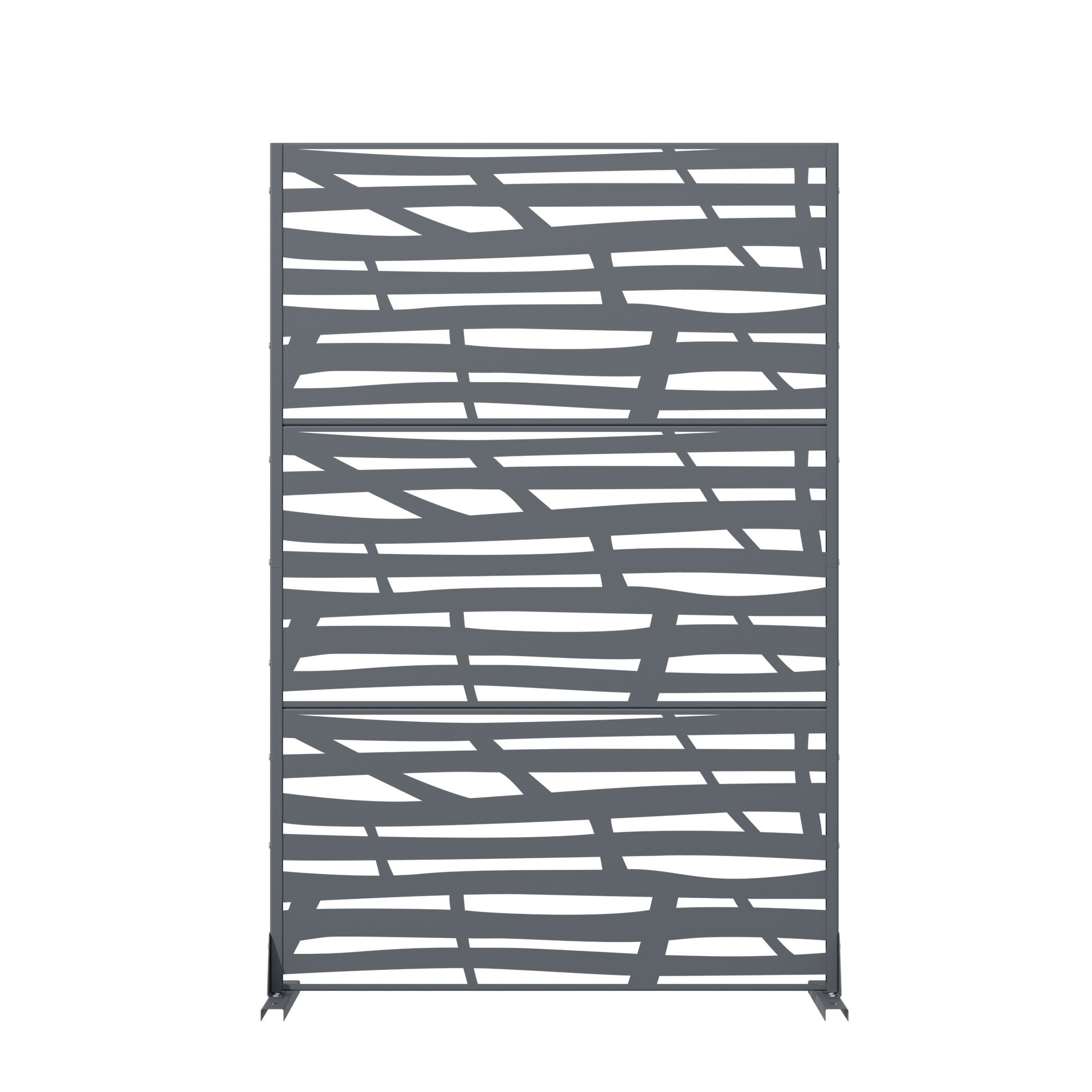 MAYEERTY 72*47in Outdoor Privacy Screen, Rust Proof Metal Privacy Panel, Decorative Privacy Divider for Patio, Balcony, Garden