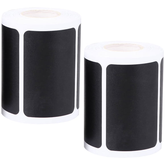 BESTYASH 200 Pieces of Multi-function Label Sticker Black PVC Adhesive Sticker for Classifying Items