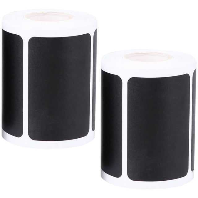 BESTYASH 200 Pieces of Multi-function Label Sticker Black PVC Adhesive Sticker for Classifying Items