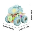 thumbnail image 3 of KOYPTL Dinosaur Monster Truck Toy for Boys Aged 3 4 5 6 7 Years Old, Dinosaur Toys Cars Gears Rotating Stunt Car Dinosaur Vehicles Toys with Lights,Birthday Christmas Gifts for Kids, 3 of 7