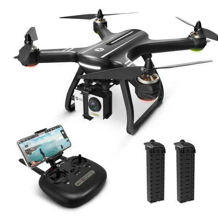 Walkera Qr Ladybird V2 Fpv Holy Stone HS700 FPV GPS Drone 1080p HD Camera Live Video GPS Return Home, RC Quadcopter Adults Beginners Brushless Motor, Follow Me, 5G WiFi Transmission, 2 Batteries ()