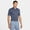 Grey Navy, variant on Men's Nike Striped Dri-FIT Golf Polo Color: Grey Navy Size: S