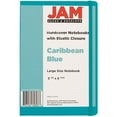 thumbnail image 3 of JAM Paper Hardcover Notebook with Elastic Band, 1/Pack, Caribbean Blue, Large, 5 7/8 x 8 1/2, 100 Lined Sheets, 3 of 3
