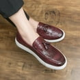 thumbnail image 5 of Big Size Men's Casual Loafers Slip On Leather Shoes Male Fashion Derby Dress Shoes Driving Shoes Moccasins Classic Penny Loafer Flats, 5 of 10