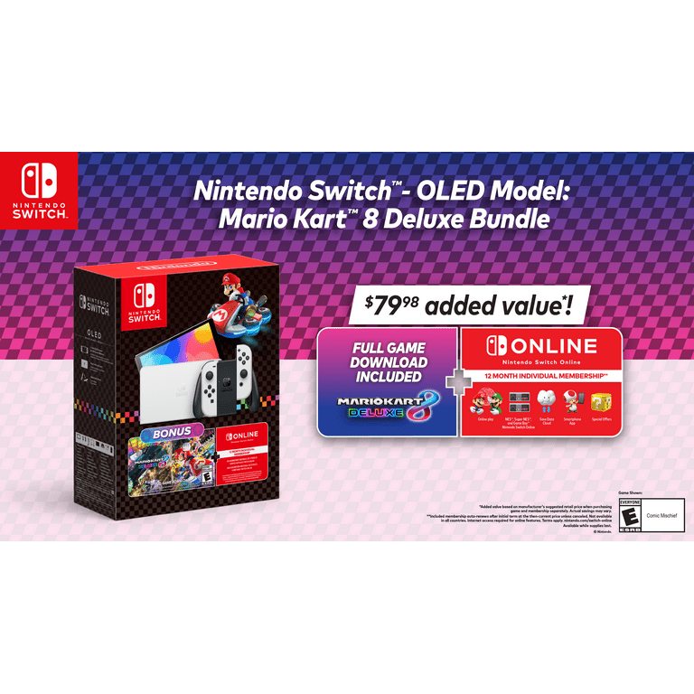 Nintendo Switch – OLED Model Mario Kart 8 Deluxe Bundle