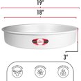 thumbnail image 2 of HTOOQ Anodized Aluminum Round Cake Pan, 7 x 2 Inch, Silver 3" Depth 18 x 3 Inch, 2 of 7