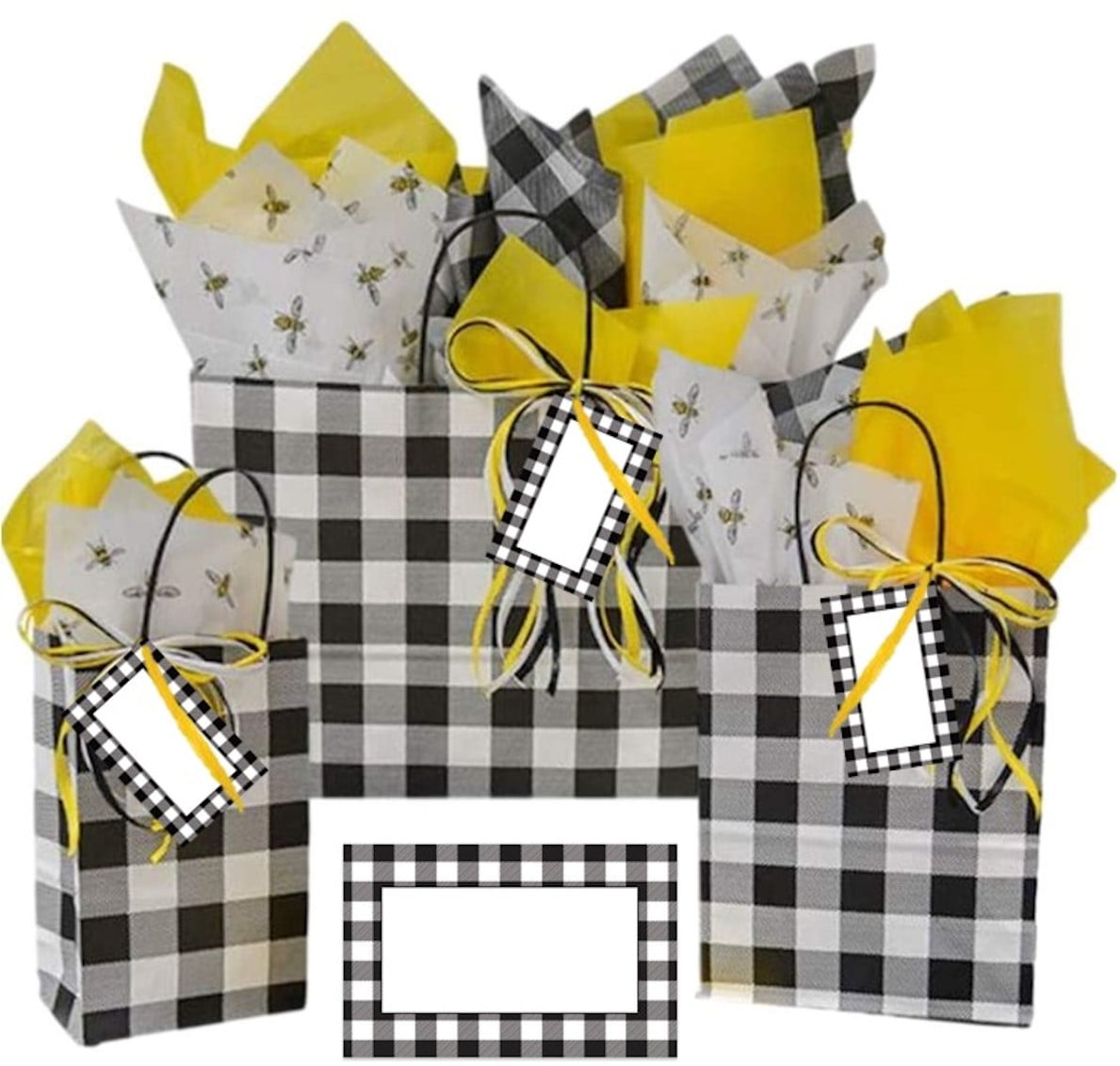 Gift Bag Medium with Tissue Paper - Buffalo Check