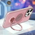 thumbnail image 4 of For Apple iPhone 14 (6.1") Premium Case with MagSafe Compatible Wireless Charging Stand Hybrid Frame PC Shockproof Case Cover fit iPhone 14 - Pink, 4 of 8