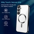 thumbnail image 3 of Entronix Magnetic Clear Case Compatible with Galaxy S26 Plus, Flexible TPU Cover and Built-in Camera Lens Protector, Black, 3 of 6