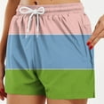 thumbnail image 4 of fatyb Women's Summer Shorts Elastic Waist Drawstring Casual Shorts Printed Vacation Beach Shorts, 4 of 5