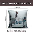 thumbnail image 2 of LALILO Throw Pillow Covers Smile Beautiful Young Woman Wear And Cushion Cover 18" x 18", 2 Pack, 2 of 6