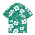 thumbnail image 4 of Atogsazn Kids Boys Hawaiian Floral Printed Shirts Children Casual Button Down Short Sleeve Shirt Beach Summer Tops Green 12-13 Years Fashion, 4 of 8