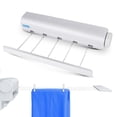 thumbnail image 3 of Indoor And Outdoor Wall-mounted Drying Rack, Clothes Drying Rack Extendable Up To 4.2 M, Plastic, 7x7x47.5 Cm, 3 of 5