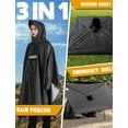 thumbnail image 2 of Poncho de lluvia ANYOO con capucha, impermeable y ligero para adultos, 2 of 7