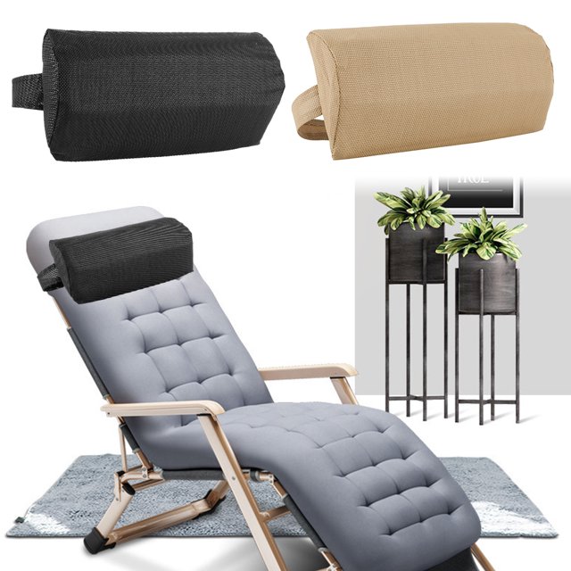 Muyoka Cojín para tumbona, con banda elástica, almohadas para el cuello, tumbona extraíble, cojín para reposacabezas para silla plegable al aire libre, almohada para asiento de columpio Muyoka Hogar