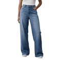 thumbnail image 2 of Cyglowse Mid Rise Straight Leg Jeans for Women Multi Pocket Stretchy Baggy Boyfriend Jeans Trendy Light Blue XL, 2 of 7