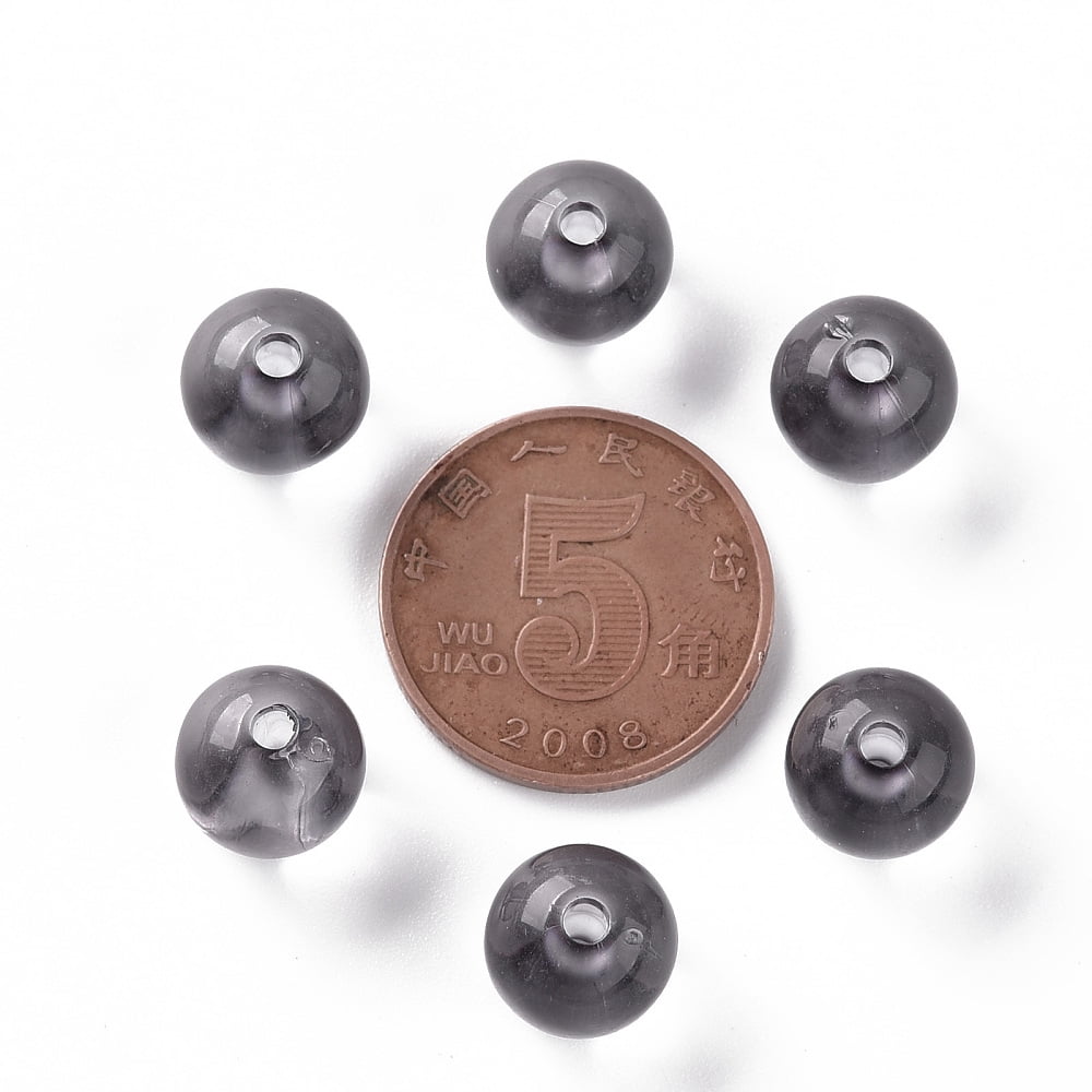 Transparent Acrylic Beads Round Lavender 10x9mm Hole: 2mm 940pcs/500g