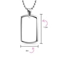 thumbnail image 4 of Bling Jewelry Mens Army Style Dog Tag Pendant Necklace Stainless Steel Beveled Edge & Ball Chain 24", 4 of 5