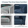 thumbnail image 3 of LINSY HOME Velvet Accent Chair with Ottoman,  Modern Accent Chairs for Living Room, Light Grey, 3 of 9