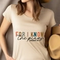 thumbnail image 4 of For I Know The Plans T-Shirt | Jeremiah 29:11 Christian Scripture Tee , Gold, Size L, 4 of 6