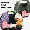 thumbnail image 4 of Naloa blue flower Skull colorful 2Pcs Anti-Kick Back Seat Cover Kick Mat, Car Seat Protector with 3 Storage Pockets, 4 of 8
