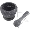 thumbnail image 4 of High-Quality Plastic Garlic Herb Mortar & Pestle Set, Small Kitchen Spice Crushing Tool (Gray), 4 of 8