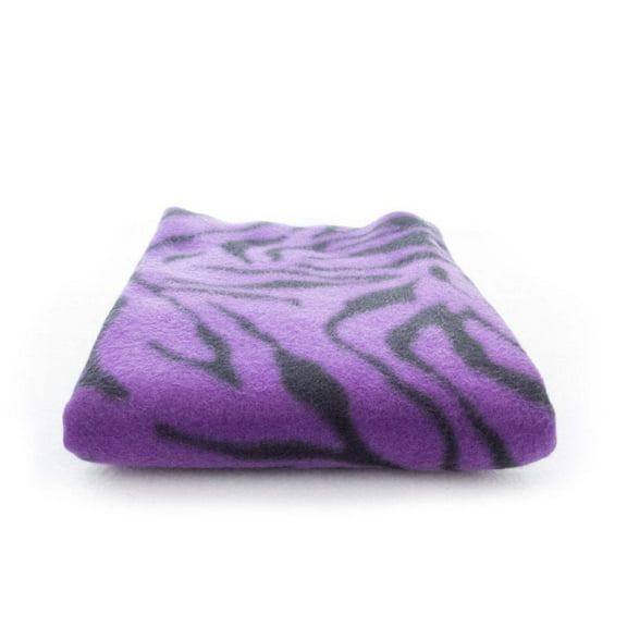 Super soft zebra print fleece light weight blanket couch sofa travel throw black purple