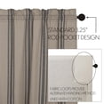 thumbnail image 5 of VHC Brands Grain Sack Charcoal Black Stripe Farmhouse Kitchen Curtain Valance 16x60, 5 of 6