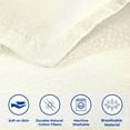 thumbnail image 5 of Superior Fleur De Lis Cotton Decorative Bedspread and Sham Set, King, Ivory, 5 of 9