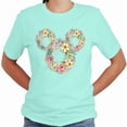 thumbnail image 2 of Mickey Springtime Wreath Flower and Garden Vacation Shirt Unisex Casual Short Sleeve (Mint-4X Large), 2 of 4